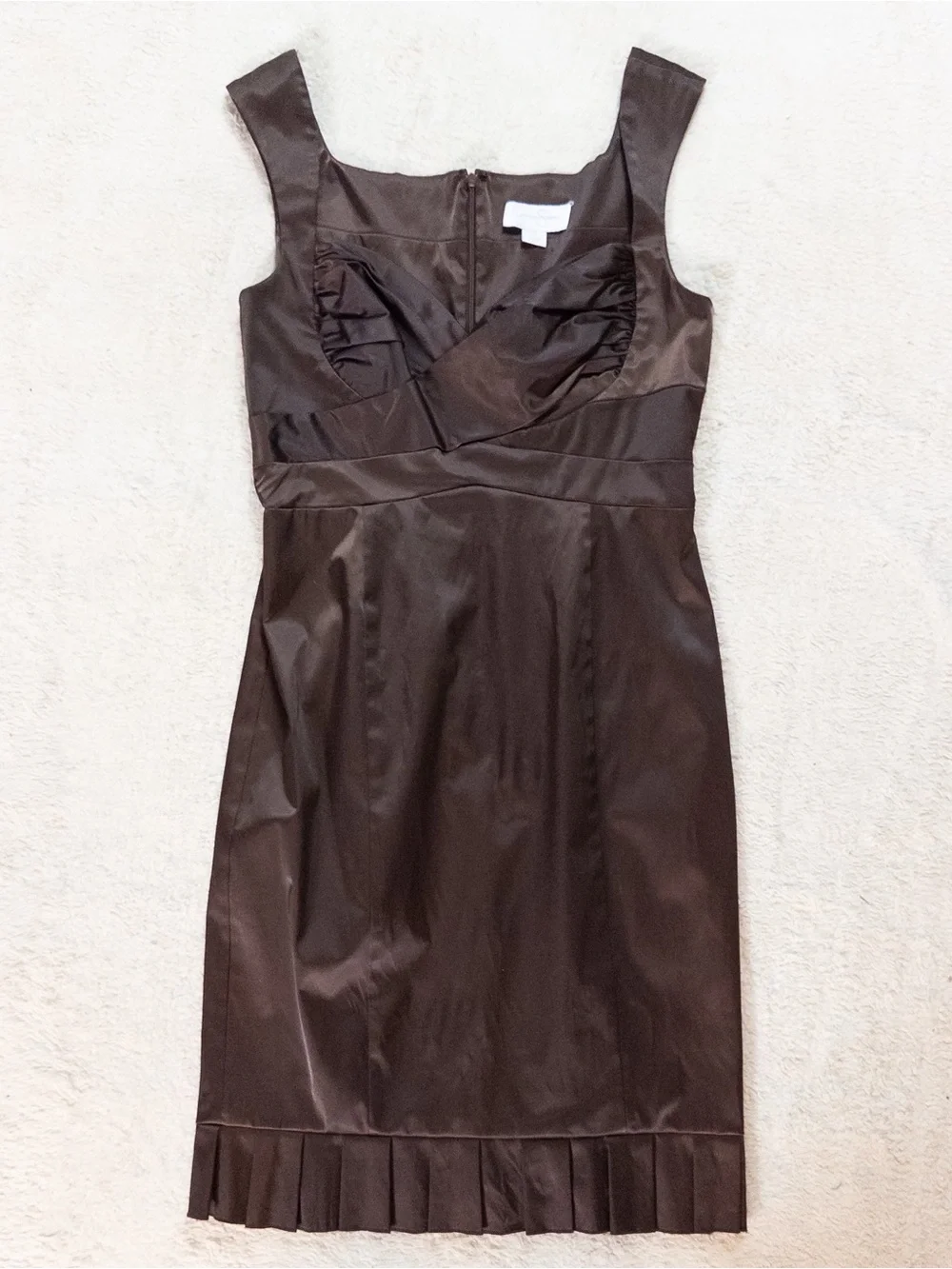 Vintage Y2K Jessica Simpson Brown Satin Cocktail Dress Size 10